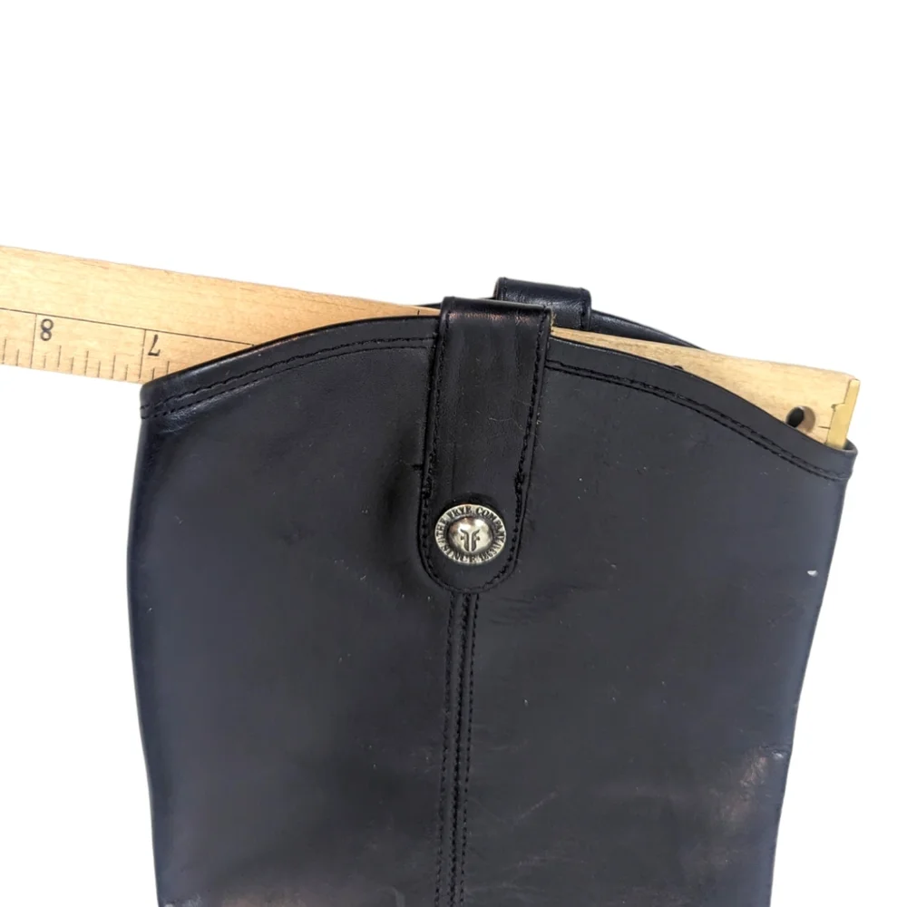 Frye Melissa Button Tall Leather Riding Boots Equestrian Boot Womens 7.5 Black - Picture 15 of 15